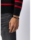 monogram leather bracelet