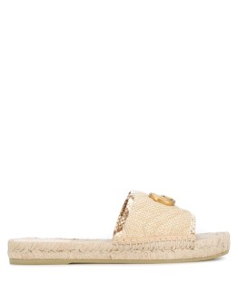 GG snakeskin trimmed espadrilles