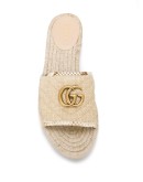 GG snakeskin trimmed espadrilles