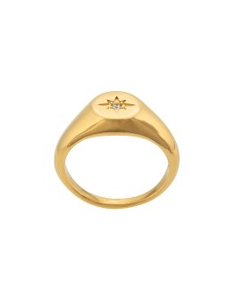 engraved star ring