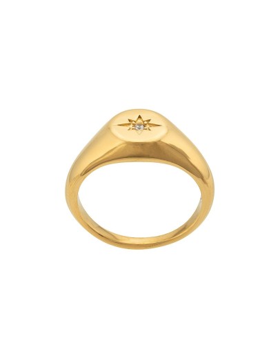 engraved star ring