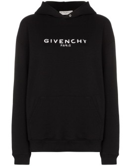 logo print hoodie