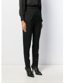 high-waist tapered trousers