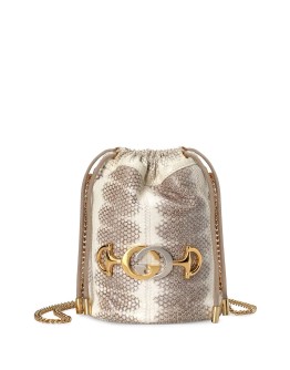 Gucci Zumi snakeskin mini bucket bag