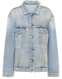 distressed denim jacket