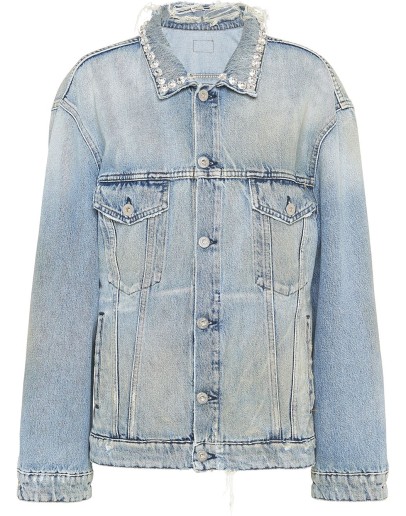 distressed denim jacket