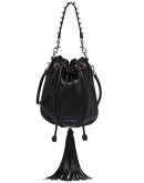 embellished drawstring shoulder bag