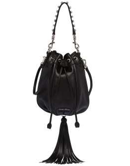 embellished drawstring shoulder bag
