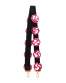 appliqué floral strap