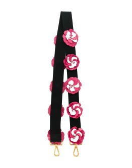 appliqué floral strap