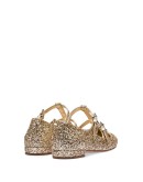 glitter buckled ballerinas