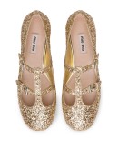 glitter buckled ballerinas