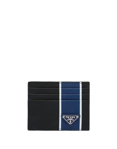 Saffiano tri-stripe cardholder