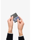 Saffiano tri-stripe cardholder