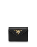 saffiano finish tri-fold wallet