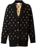 intarsia-logo cardigan