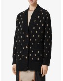 intarsia-logo cardigan