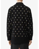 intarsia-logo cardigan