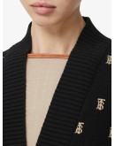 intarsia-logo cardigan