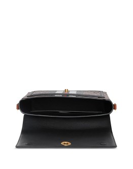 monogram stripe E-canvas note crossbody bag