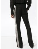 guitar-strap stripe tailored trousers