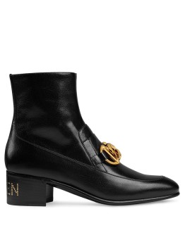 Horsebit chain loafer boots