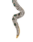 Snake earrings with crystals
