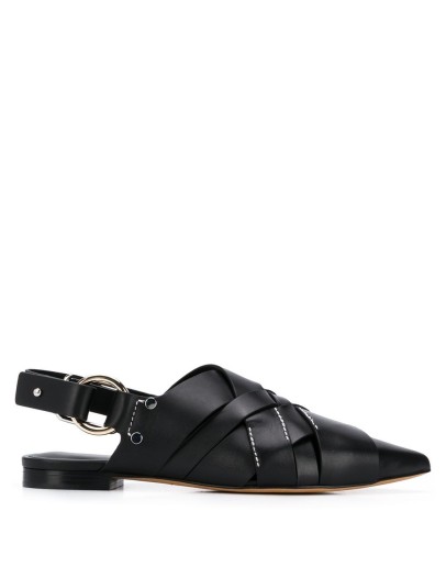 Deanna woven ballerina shoes