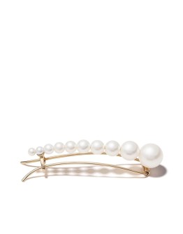 10kt yellow gold freshwater pearl hairclip