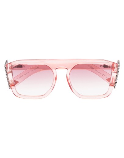 crystal F square sunglasses