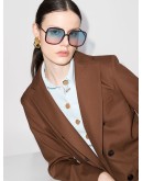 square frame ombre sunglasses
