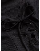 Broadway lace-up halterneck swimsuit
