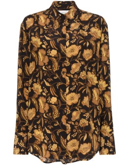 floral-print shirt