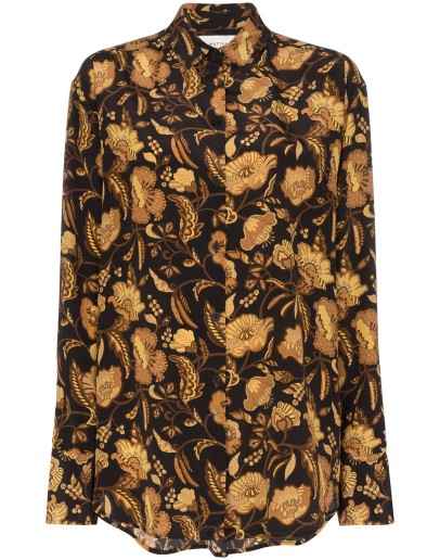 floral-print shirt