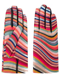 striped gloves
