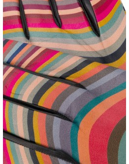 striped gloves