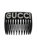 embellished logo hair comb