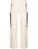 slashed straight leg trousers