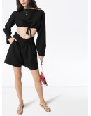 paperbag belted shorts