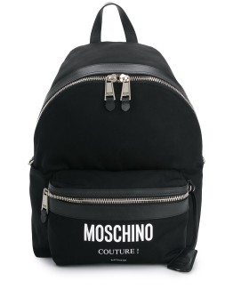 logo print backpack