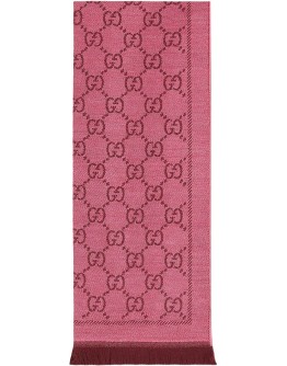 GG jacquard pattern knitted scarf