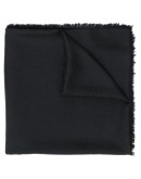 Monogram frayed scarf