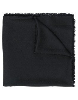 Monogram frayed scarf