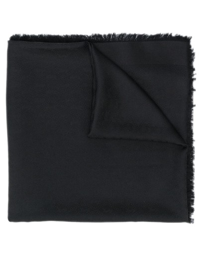 Monogram frayed scarf
