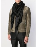 Monogram frayed scarf