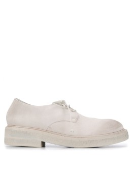distressed lace-up shoes