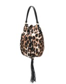 leopard print bucket bag