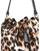 leopard print bucket bag