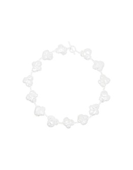 Popcorn carved sterling silver necklace