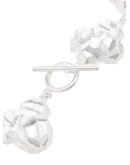 Popcorn carved sterling silver necklace
